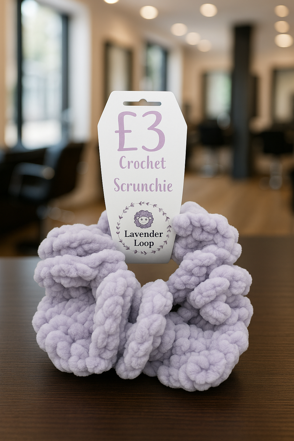 Hand-made Mint Crochet Scrunchie