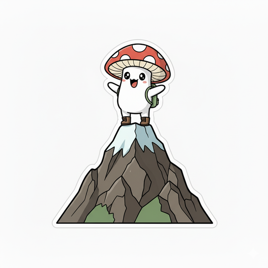 Little Shroom's Big Adventure Sticker Sheet | Cute Mushroom Decals (9-Pack)