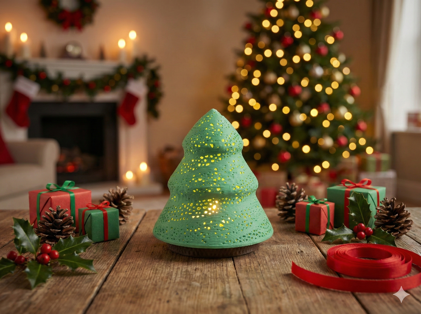 Green shaped christmas tree